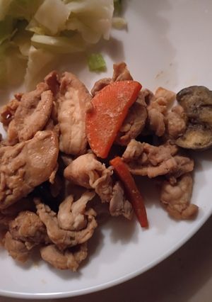 豚肉となす　人参の甘辛炒め-レシピのメイン写真