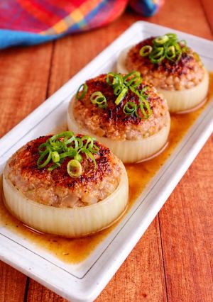【新玉ねぎの肉詰め】-レシピのメイン写真