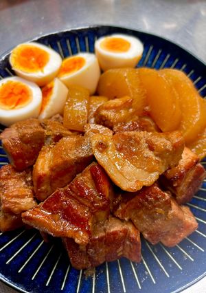 豚の角煮。大根も一緒に。-レシピのメイン写真