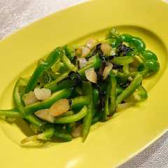 รูปของ パリパリピーマン★らっきょう塩昆布和え
