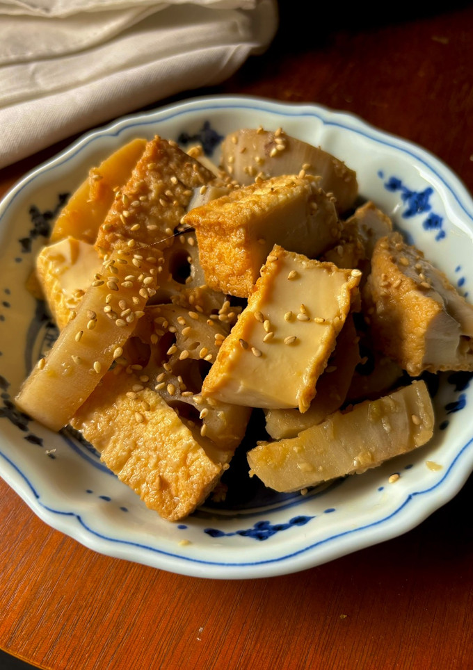 厚揚げとレンコンの甘辛煮　韓国風-レシピのメイン写真