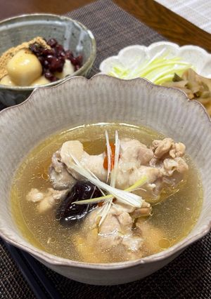 ❋疲労改善レシピ❋圧力鍋で簡単参鶏湯-レシピのメイン写真