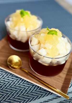紅茶のゼリー✨with手作り梨ジャム-レシピのメイン写真