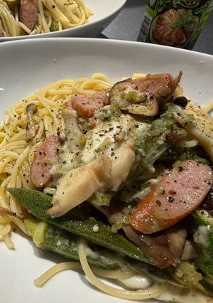 チミチュリDe簡単！チーズ入りジェノバ風パスタ-レシピのメイン写真