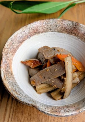 お腹に優しい蒟蒻根菜のペラペラ煮-レシピのメイン写真