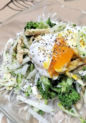 ブロッコリーと油揚げの大根ねぎサラダ♪-レシピのメイン写真