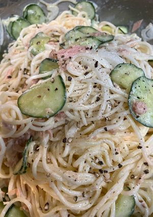 残った麺とツナのサラダ-レシピのメイン写真