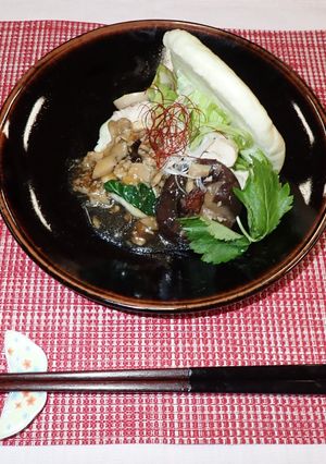 美味いたけ！ホロホロチキンキノコバーガー-レシピのメイン写真