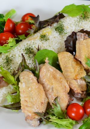 鶏手羽でタイ風蒸鶏ご飯・ｶｵﾏﾝｶﾞｲ-レシピのメイン写真