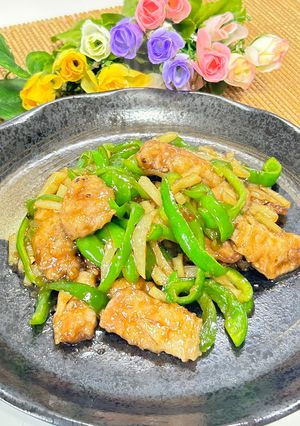 バター風味で甘めのピーマン肉炒め-レシピのメイン写真