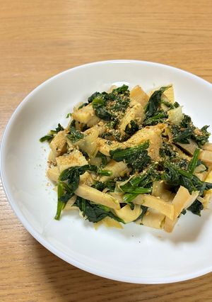 たけのことほうれん草のバター醤油炒め-レシピのメイン写真