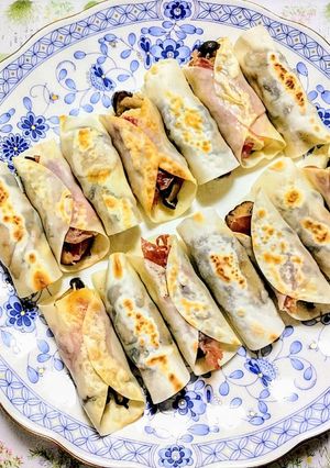 餃子の皮でカマンベールとキノコのおつまみ-レシピのメイン写真
