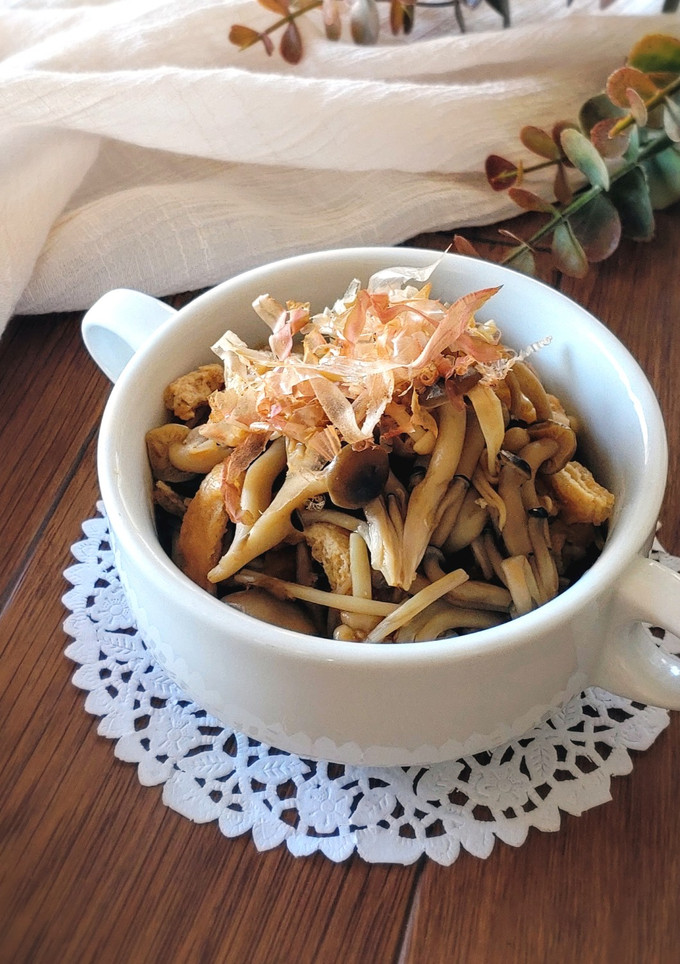 レンジで簡単☆きのこと油揚げの旨煮。-レシピのメイン写真