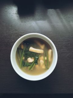 ほうれん草と刻み揚げの味噌汁-レシピのメイン写真