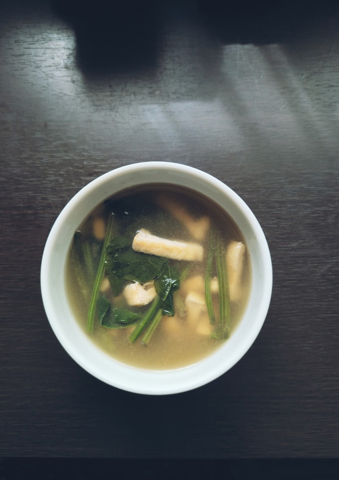 ほうれん草と刻み揚げの味噌汁-レシピのメイン写真