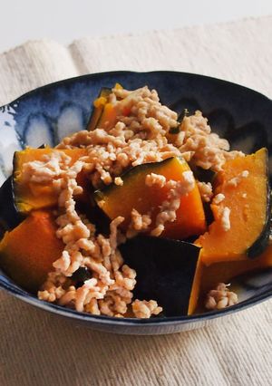 【和風ドレ】かぼちゃのそぼろ煮-レシピのメイン写真