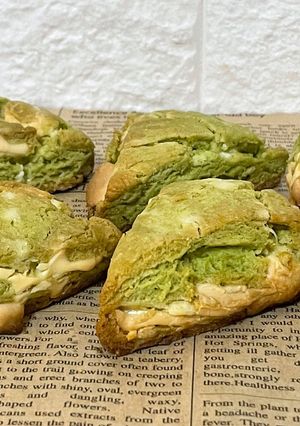 抹茶のスコーン　ホワイトチョコ入り　簡単-レシピのメイン写真