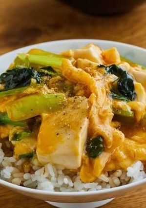 【ブライトワン】余り野菜と豆腐・卵のあんかけ丼-レシピのメイン写真