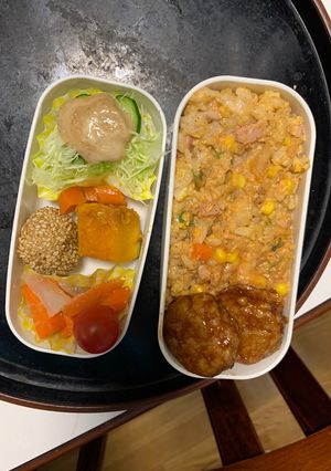 全てレンジクリーミー味噌キムチ炒飯弁当-レシピのメイン写真