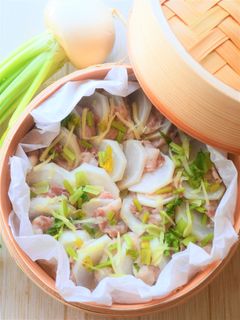 カブと豚バラのミルフィーユこうじ蒸し-レシピのメイン写真