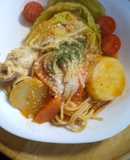 キャベツとじゃが芋のポトフパスタ