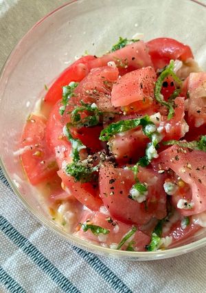 甘酒で作るトマトと青じそのマリネ-レシピのメイン写真