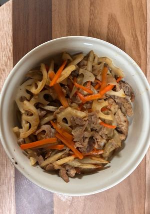 コンソメ風味の豚肉と根菜たちのきんぴら-レシピのメイン写真