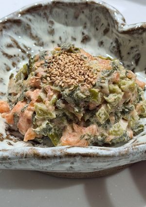 サーモンと高菜漬けの和え物-レシピのメイン写真