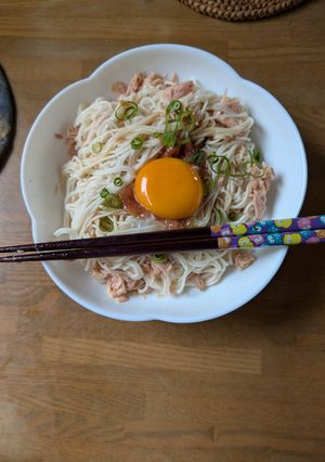 ツナと梅干しのスタミナ？ソーメン-レシピのメイン写真