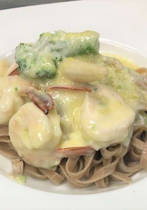 ルルロッソのエビマヨパスタ-レシピのメイン写真