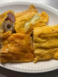 卵一個で玉子焼き2巻分!チクワの玉子焼き-レシピのメイン写真