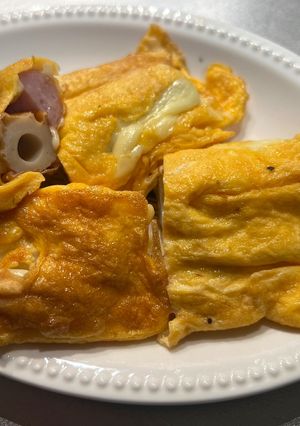 卵一個で玉子焼き2巻分！チクワの玉子焼き-レシピのメイン写真