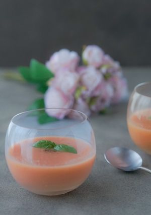 おもてなしにも☆冷製桃とトマトのスープ-レシピのメイン写真