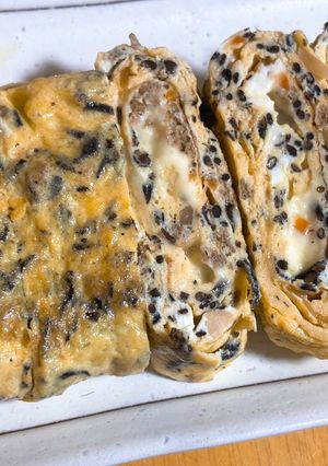ひじきチーズ卵焼き-レシピのメイン写真