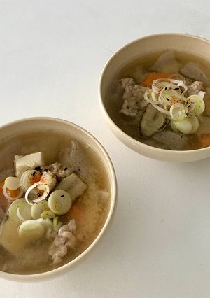 レンジでけんちん汁-レシピのメイン写真