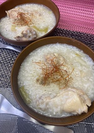 炊飯器で簡単！手羽元出汁のサラサラお粥-レシピのメイン写真