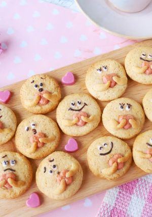 バレンタイン♡HMでハートだっこクッキー-レシピのメイン写真