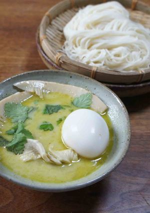 グリーンカレーには素麺が似合う-レシピのメイン写真