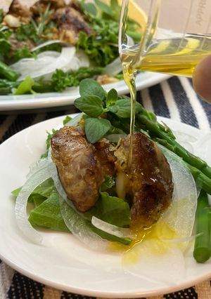 グリルレバーとアスパラのサラダ♪-レシピのメイン写真