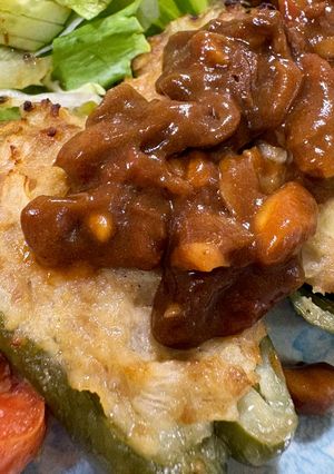 ポリ袋1枚！ピーマンと椎茸の肉詰め-レシピのメイン写真