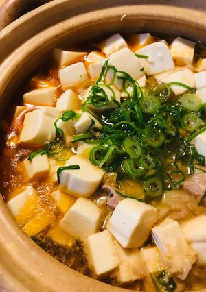 鍋の素●豚挽肉＆こまぎれ肉の担々豆腐鍋-レシピのメイン写真