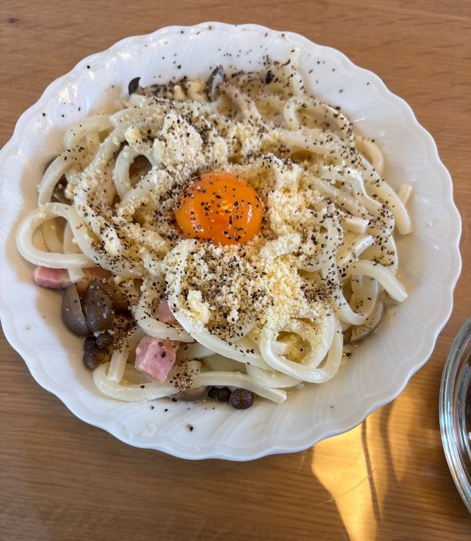 カルボナーラうどん-レシピのメイン写真