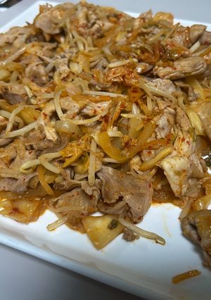 【こだわり食感】もちもち豚キムチ-レシピのメイン写真