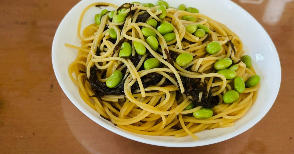 もずくと枝豆の和風パスタ by ✲tonton✲ 【クックパッド】 簡単