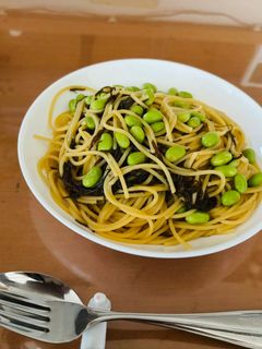 もずくと枝豆の和風パスタ-レシピのメイン写真