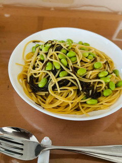 もずくと枝豆の和風パスタ-レシピのメイン写真