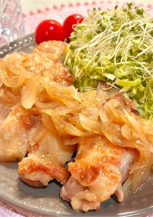 柔らか♡玉ねぎ照り焼きチキン〜♡!-レシピのメイン写真