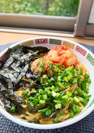 【簡単昼食】簡単調味料の油そば(肉味噌利用分)-レシピのメイン写真
