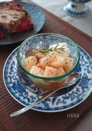 桃のアールグレイマリネ＆ゼリー🍑-レシピのメイン写真