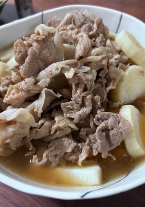 長芋と豚肉の煮物-レシピのメイン写真